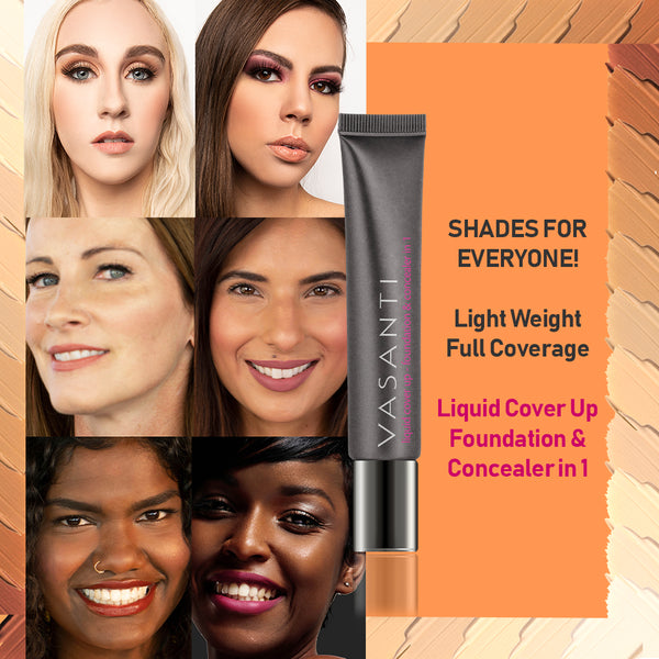 Liquid Cover Up Foundation and Concealer in 1 – Shades for Everyone
