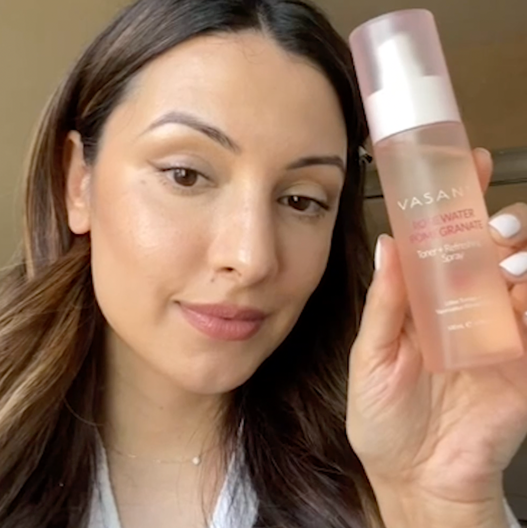 Rosewater Pomegranate Refreshing Spray Powerhouse Toner Vasanti