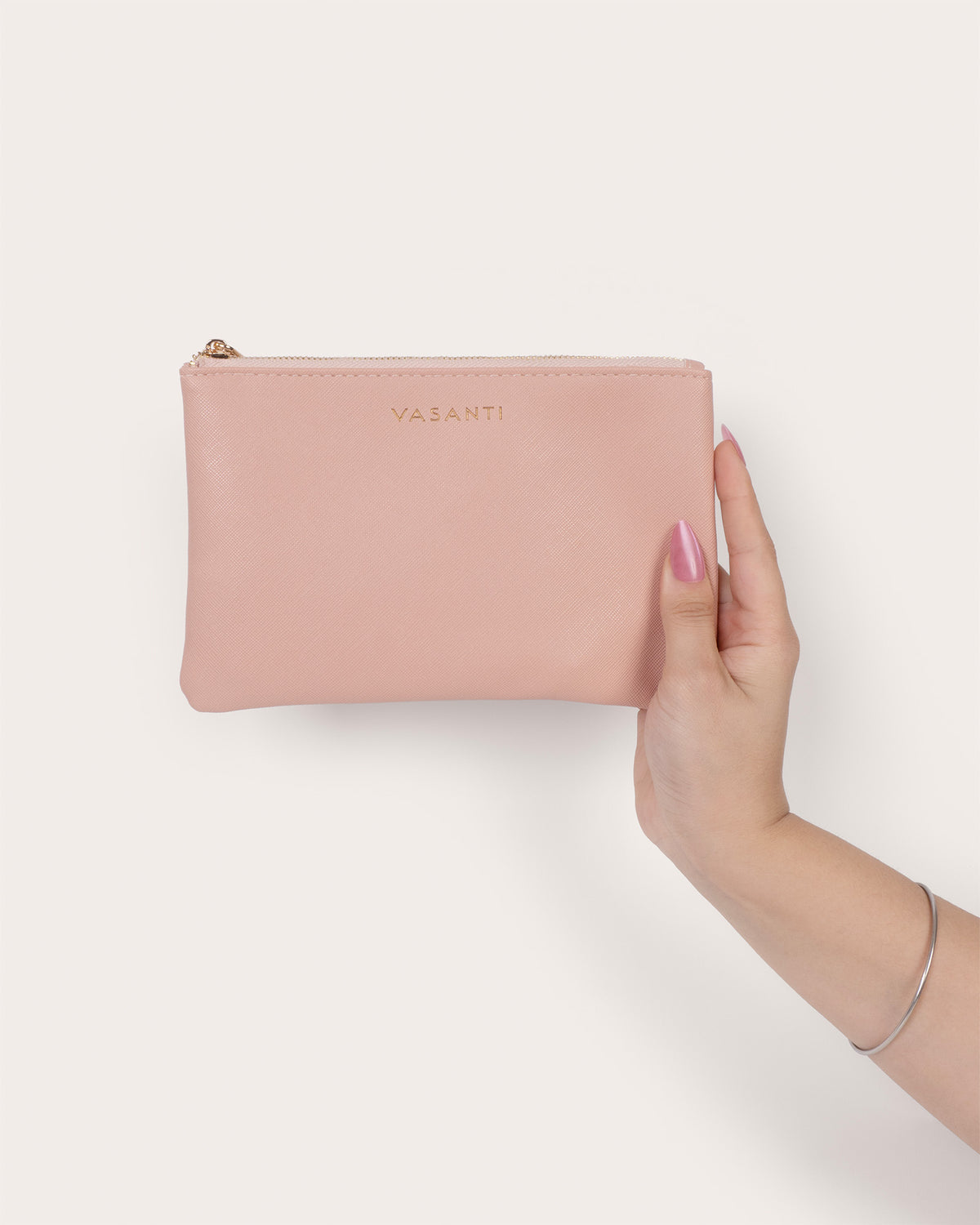 Pochette de voyage rose poudré