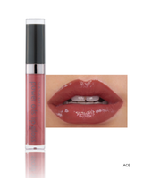 Vasanti Power Oils Lip Gloss - Shade Ace lip swatch and product front shot