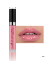 Vasanti Power Oils Lip Gloss - Shade BFF lip swatch and product front shot