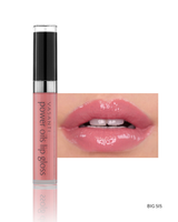 Vasanti Power Oils Lip Gloss - Shade Big Sis lip swatch and product front shot