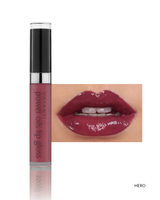 Vasanti Power Oils Lip Gloss - Shade Hero lip swatch and product front shot