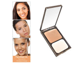 Vasanti Face Base Powder Foundation - Shade V6 Tanned To Medium Deep - Front shot with swatch